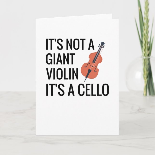 Tarjeta Regalos del jugador de Cello | Cello Orchestra Cel (Anverso)