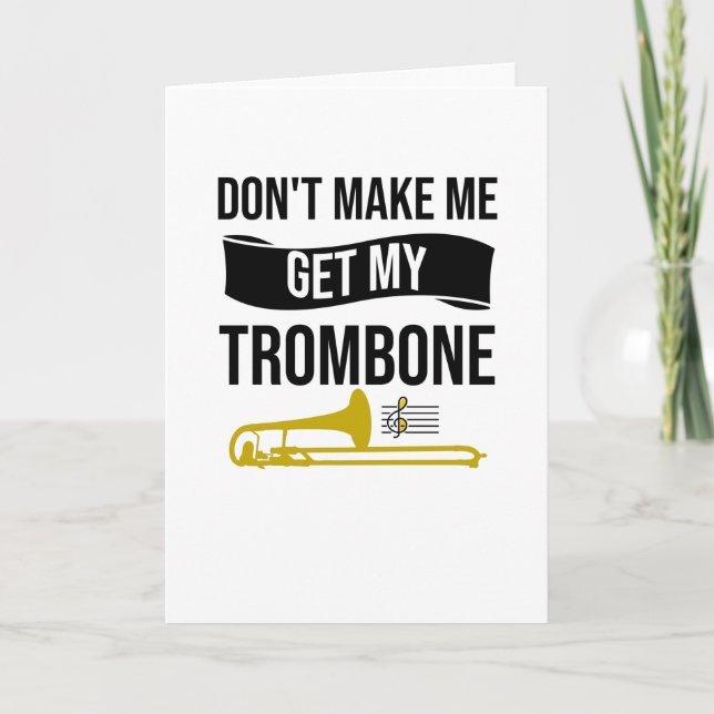 Tarjeta Regalos del jugador trombone| Trombone de la Banda (Anverso)