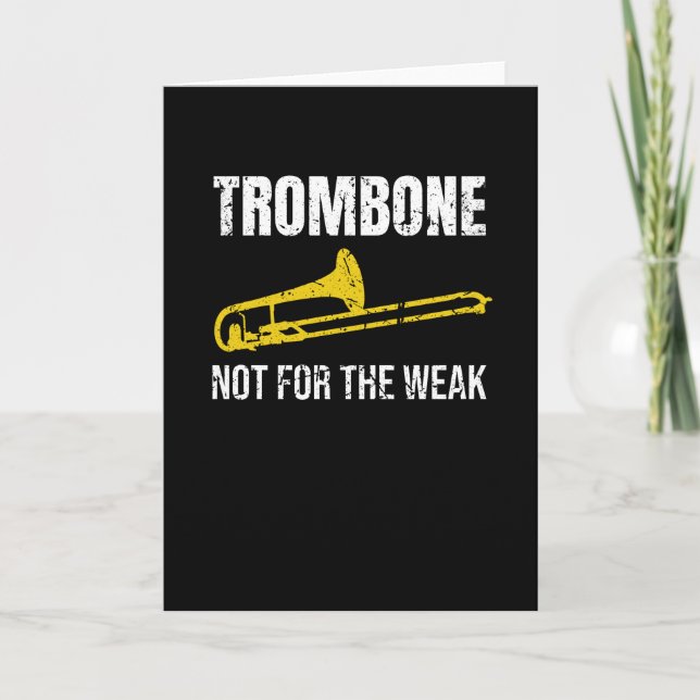 Tarjeta Regalos del jugador trombone| Trombone de la Banda (Anverso)