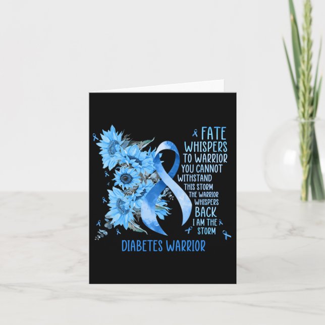 Tarjeta Regalos Del Mes De Concienciación Sobre La Diabete (Anverso)