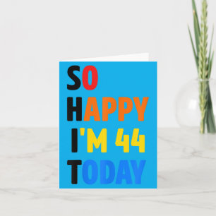 Tarjeta Regalos Divertidos Cumpleaños 44 Para Mujeres Homb