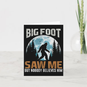 Tarjeta Regalos divertidos de Bigfoot Me Saw Sasquatch par