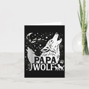 Tarjeta Regalos divertidos de lobo de papá tribu familiar