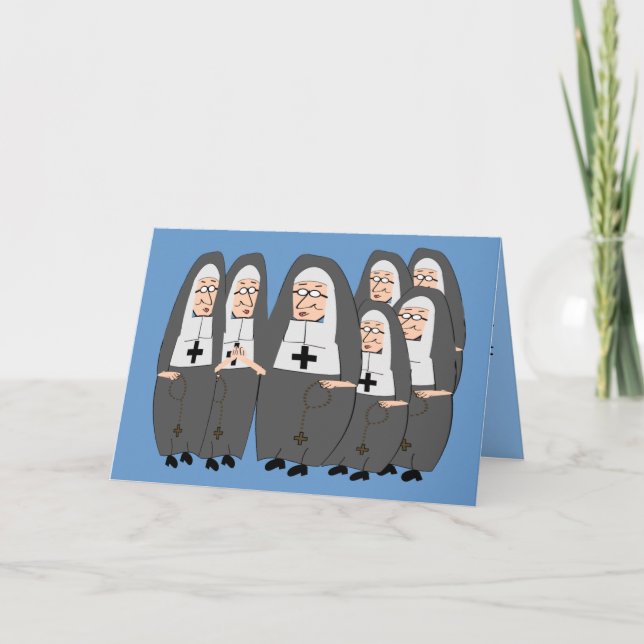 Tarjeta Regalos divertidos de "Monjas Gordinas" para cualq (Anverso)