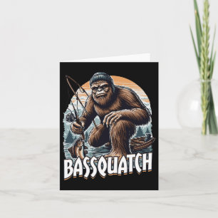 Tarjeta Regalos Divertidos De Pesca De Bigfoots Para Hombr