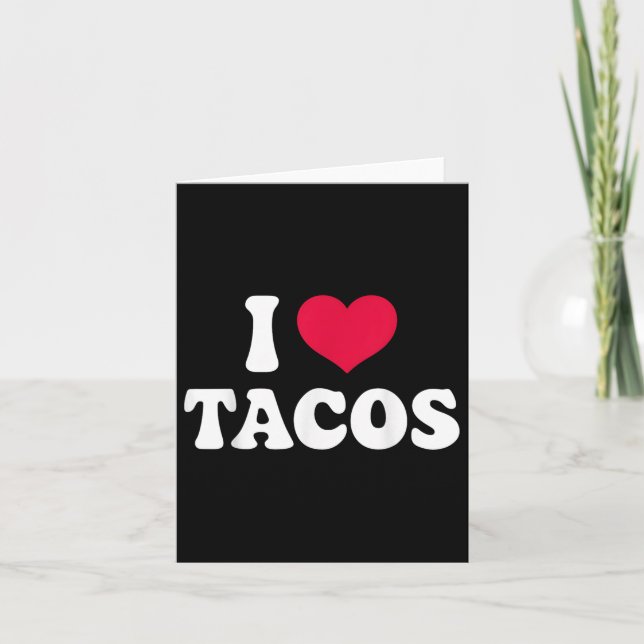 Tarjeta Regalos divertidos del martes de tacos corazón ama (Anverso)