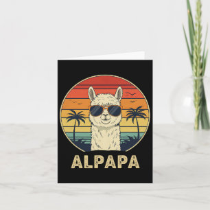 Tarjeta Regalos divertidos para papá alpaca Diseño retro d