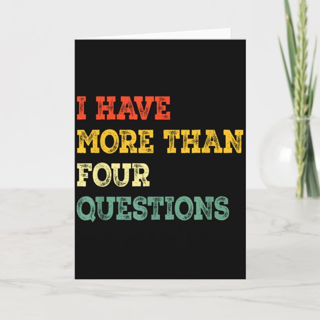 Tarjeta Regalos divertidos retro felices para Pover Seder (Anverso)