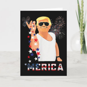 Tarjeta Regalos divertidos Trump Salt Merica Libertad 4 de