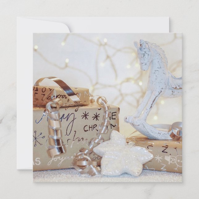Tarjeta Regalos envueltos de Navidad (Anverso)