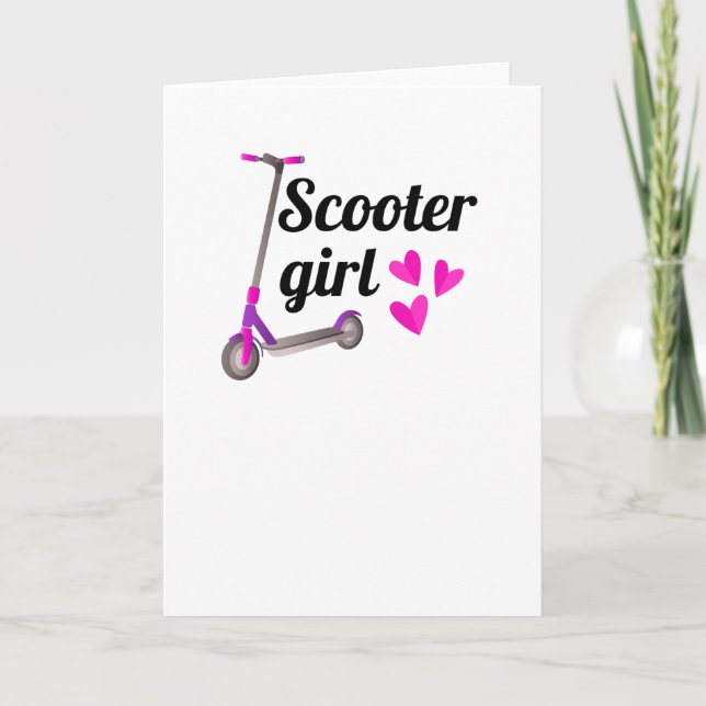 Tarjeta Regalos Escotés Para Chicas| Scootering Scooter Ri (Anverso)