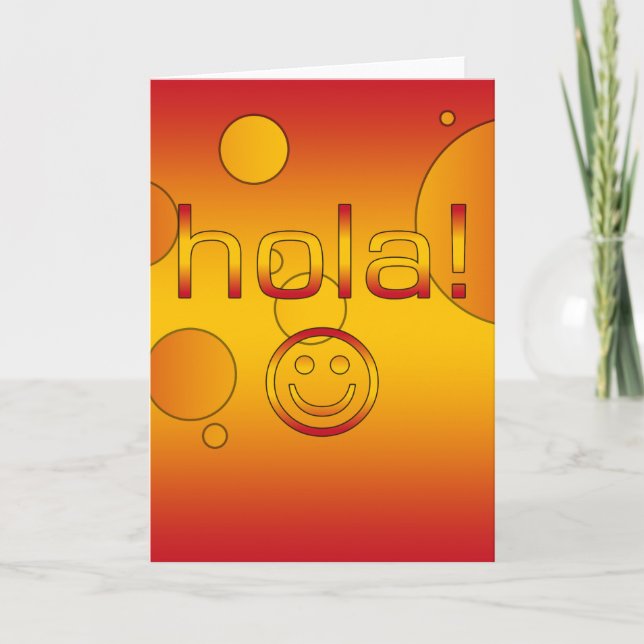Tarjeta Regalos españoles: Hola/Hola hace frente (Anverso)