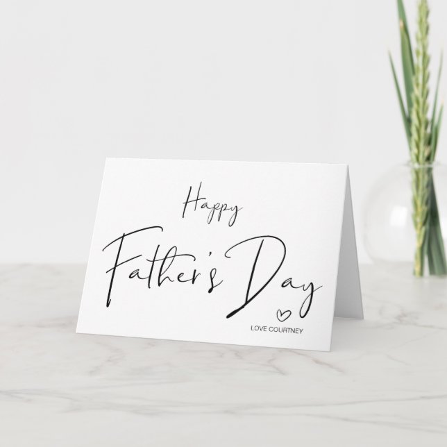 Tarjeta Regalos felices del Día del Padre para papá de niñ (Anverso)