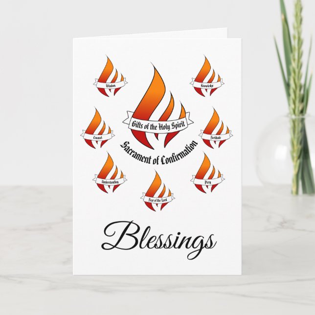 Tarjeta Regalos genéricos de la confirmación del Espíritu  (Anverso)