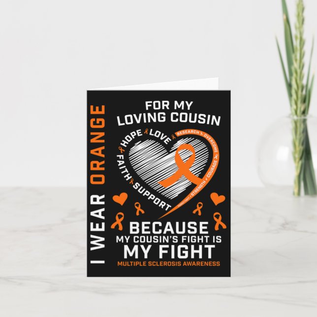 Tarjeta Regalos Naranja Primo de Combate Esclerosis Múltip (Anverso)