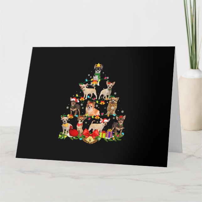 Tarjeta Regalos para Amantes de Perros Luces de Navidad pa (Anverso)