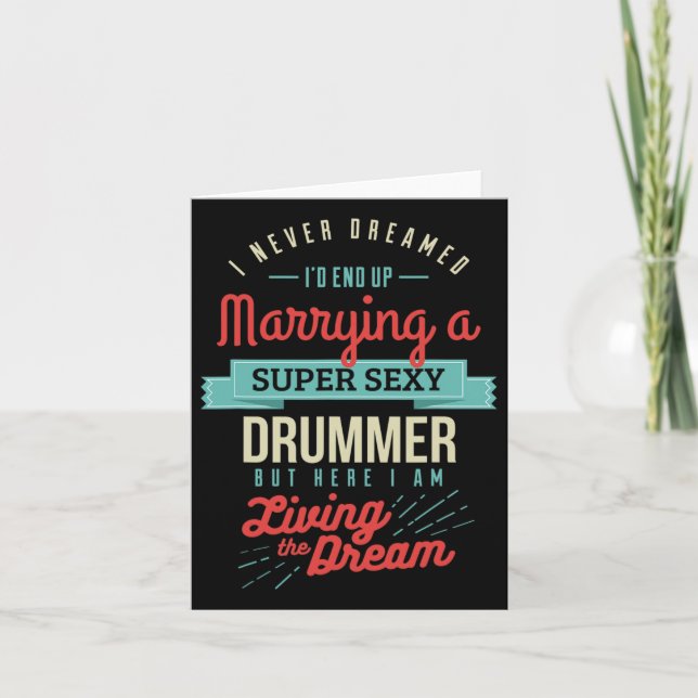 Tarjeta Regalos para esposos de bateristas (Anverso)