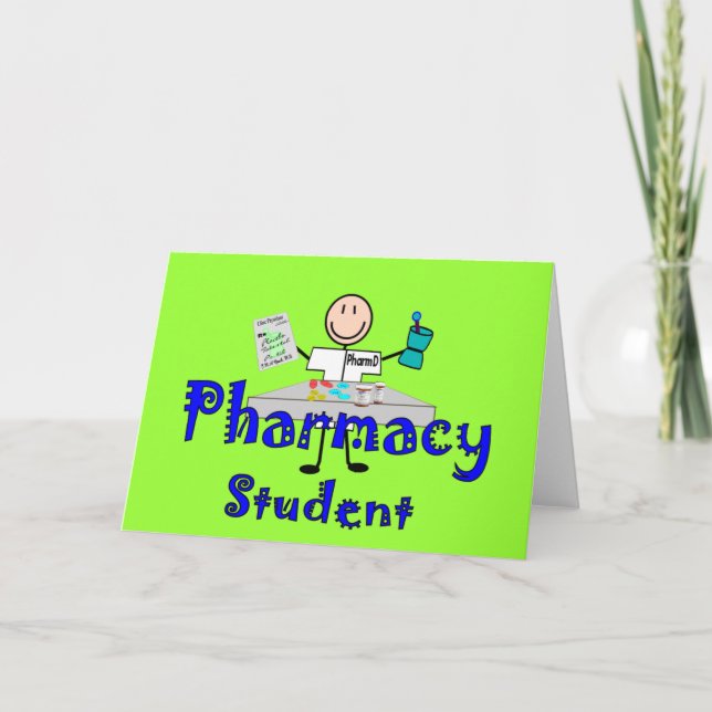 Tarjeta Regalos para estudiantes de farmacia (Anverso)