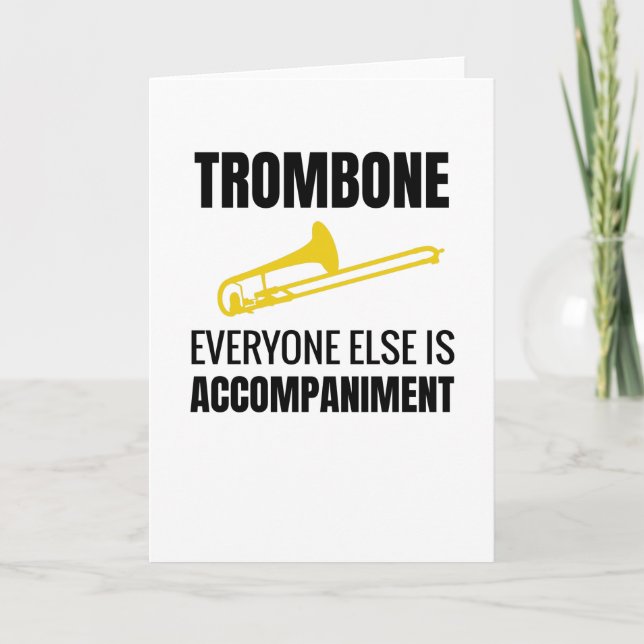 Tarjeta Regalos Para Jugador Trombone| Trombone trombonist (Anverso)