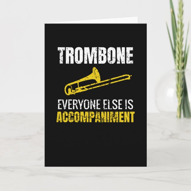 Tarjeta Regalos Para Jugador Trombone| Trombone trombonist (Anverso)