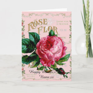 Tarjeta Regalos personalizados del Día de la Madre, rosa r