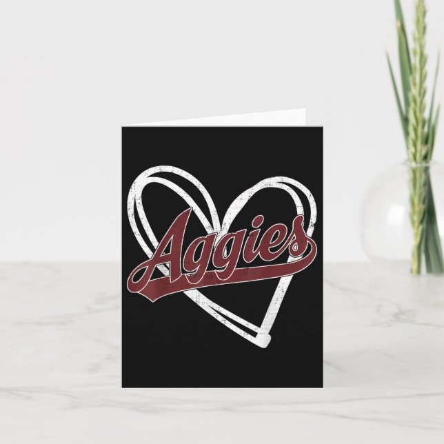Tarjeta Regalos personalizados retro Aggies-heart Hombre M (Anverso)