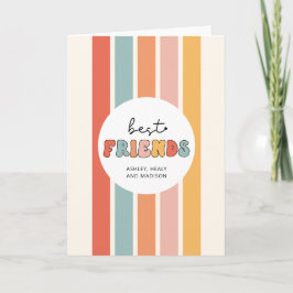 Tarjeta Regalos personalizados retro para mejores amigos B