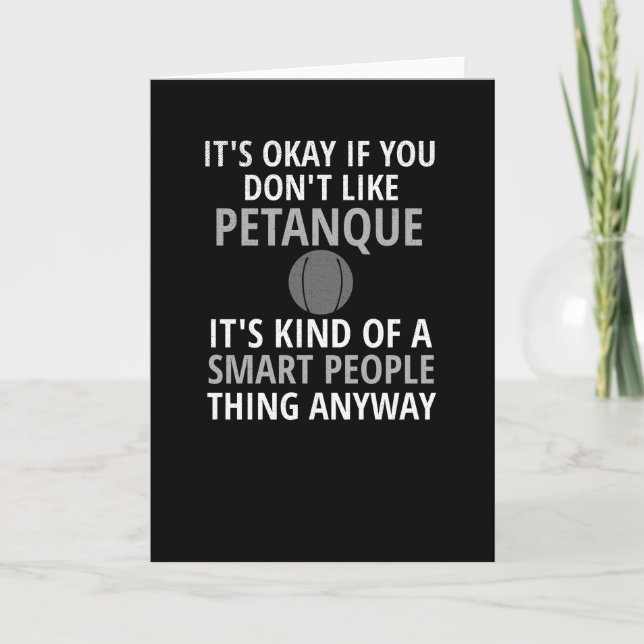 Tarjeta Regalos Petánicos| Petanque Lover Petanque Player (Anverso)