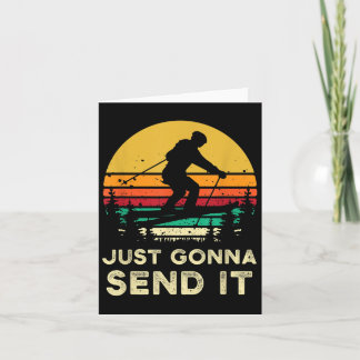 Tarjeta Regalos Retro De Esquí Se Va A Arriesgar Meme Dive