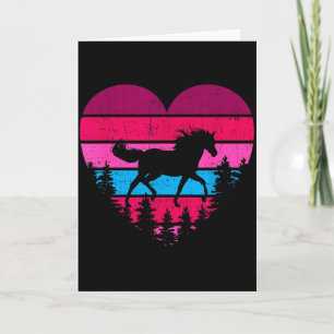 Tarjeta Regalos Vintage Retro Caballo Corazón San Valentín