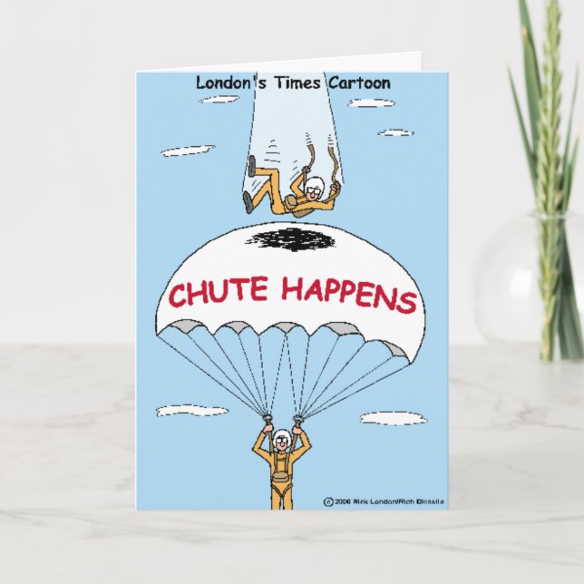 Tarjeta Regalos y Coleccionables Divertidos Chute Happens (Anverso)