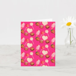 Tarjeta Regalos y dulces de San Valentín patrón