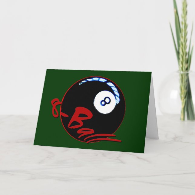 Tarjeta Regalos y saludos de 8 bolas (Anverso)