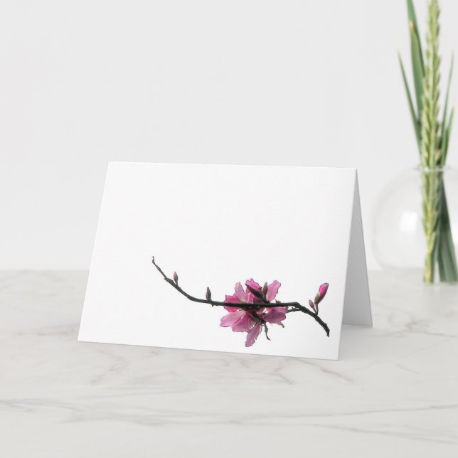 Tarjeta Regalos y Saludos Orientales de Primavera Zen/Todo (Anverso)