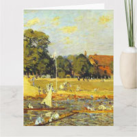 Regata en Hampton Court Alfred Sisley Póster