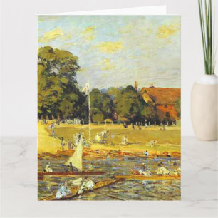 Tarjeta Regata en Hampton Court Alfred Sisley Póster