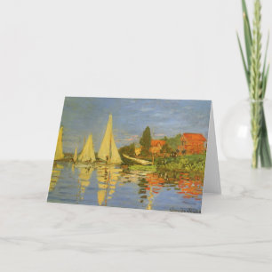 Tarjeta Regatta en Argenteuil por Claude Monet