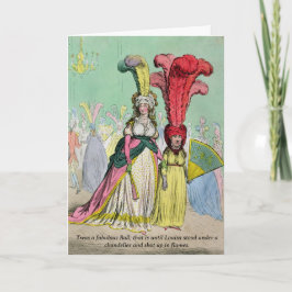 Tarjeta Regency Ball Funny Blank Greetings Card