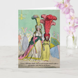 Tarjeta Regency Ball Funny Blank Greetings Card