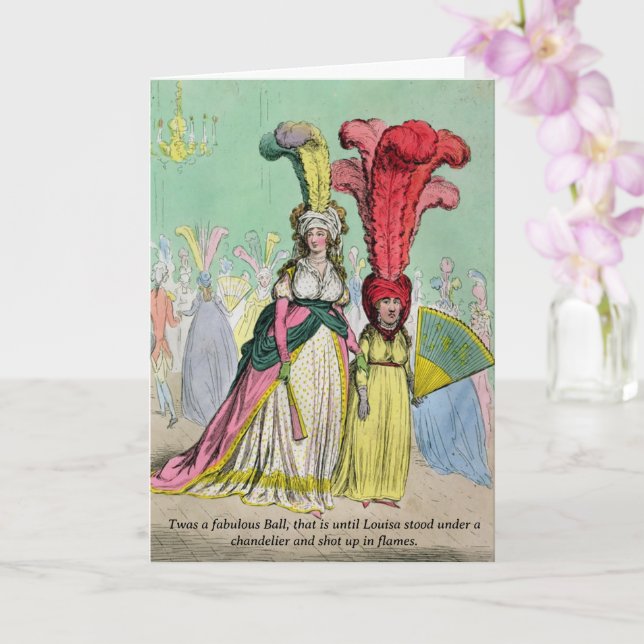 Tarjeta Regency Ball Funny Blank Greetings Card (Orquídea)