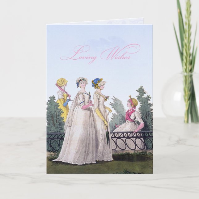 Tarjeta Regency Fashion Happy Birthday Greeting Card (Anverso)