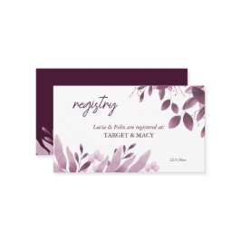 Tarjeta registrada del Boda de las grandes hojas d