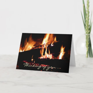 Tarjeta Registros en la fotografía de fuego cálido de la c