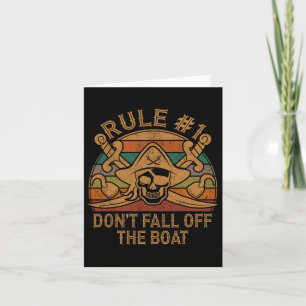 Tarjeta Regla #1 No Te Caigas Del Barco Regalo Pirata Papá