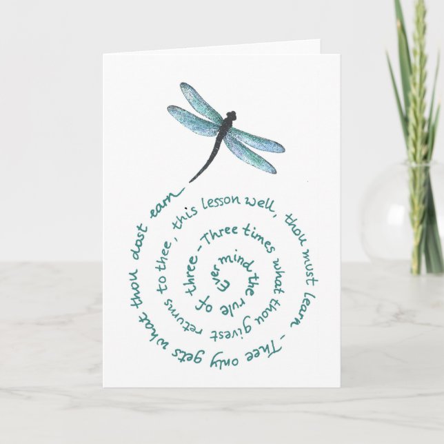 Tarjeta Regla de 3 - Ley de Brujas - Rede Wiccan (Anverso)