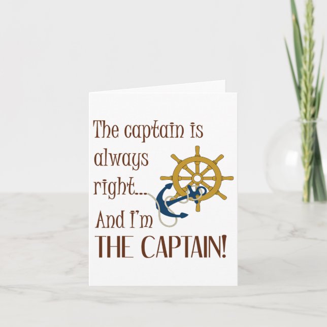 Tarjeta Regla De Mariner - El Capitán Siempre Tiene Razón  (Anverso)