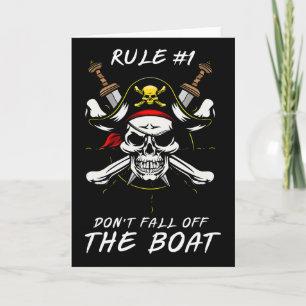 Tarjeta Regla Divertida #1 No Te Caigas Del Crucero Pirata