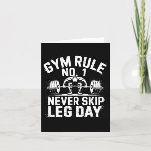 Tarjeta Regla Gym No1 Nunca Omitir Trabajo De Halterofilia