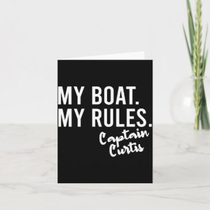 Tarjeta Reglas de barco capitán curtis nombre de navegació