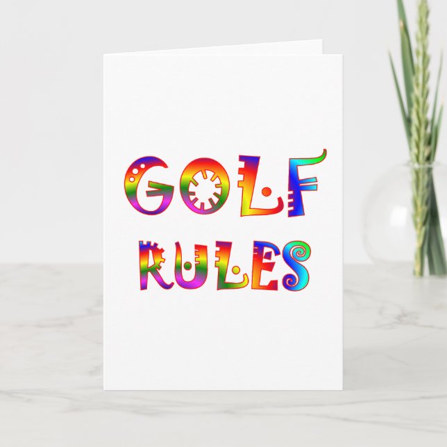 Tarjeta Reglas de golf (Anverso)